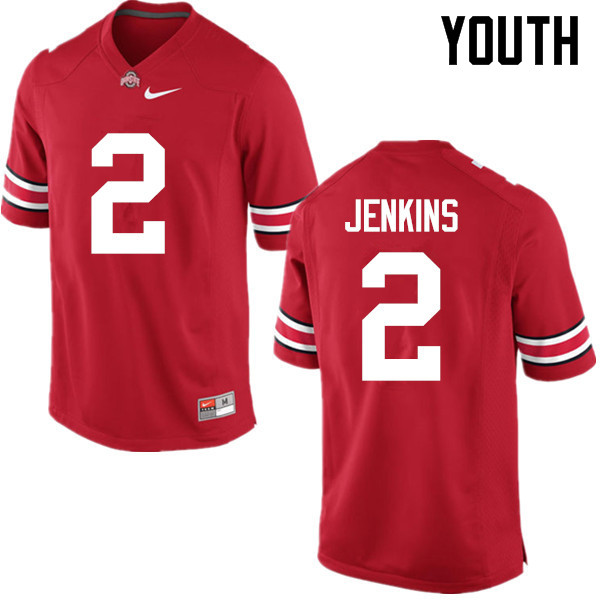 Youth Ohio State Buckeyes #2 Malcolm Jenkins College Football Jerseys Game-Red